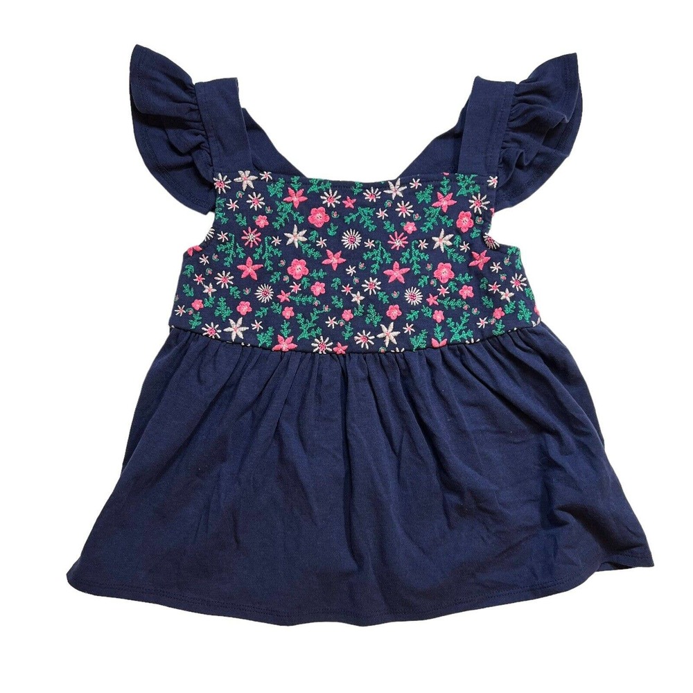 Tucker & Tate Blue Top Floral Embroidery Size 5‎ New